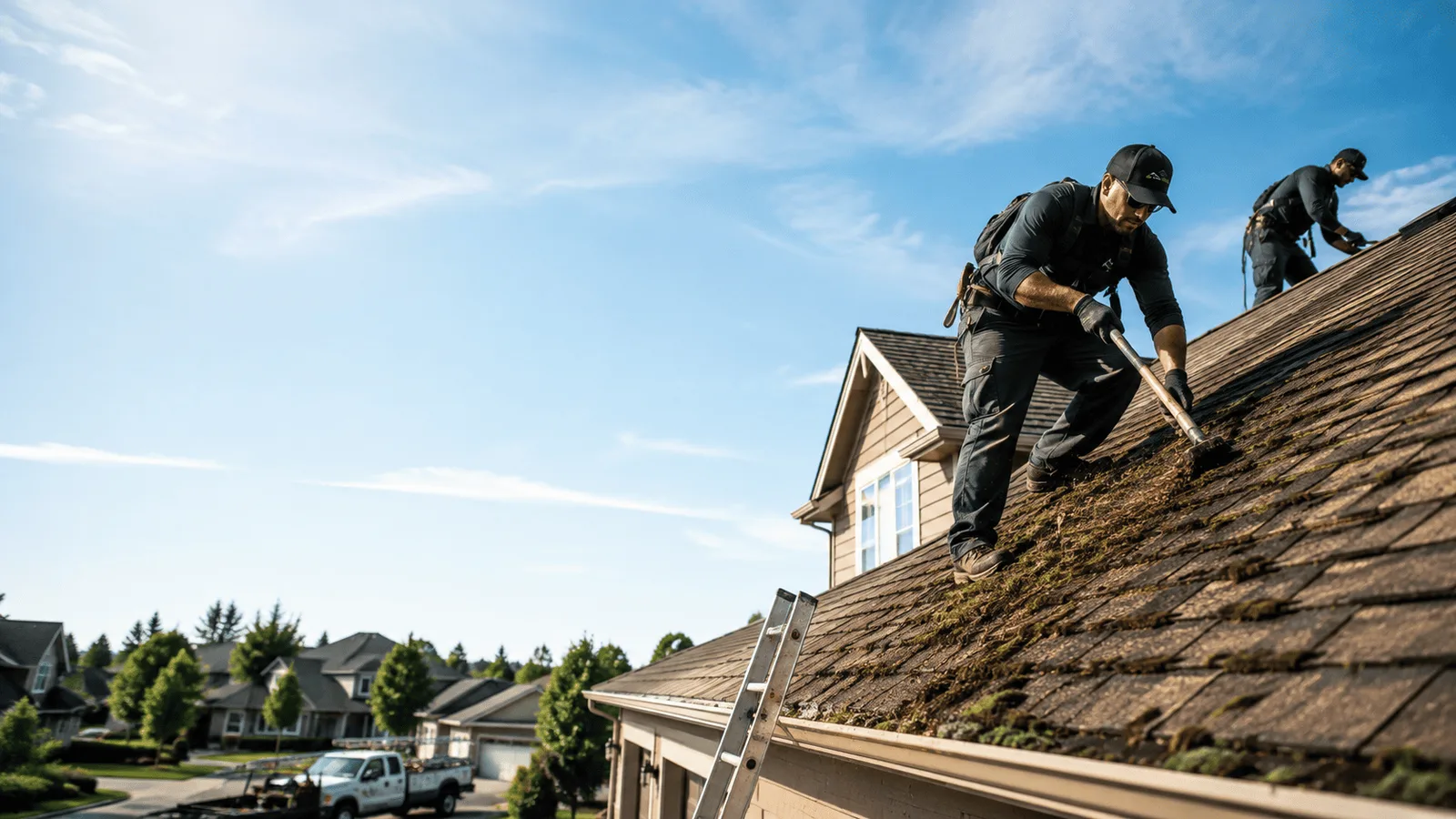 Roof Moss Removal in North Henderson, IL near me